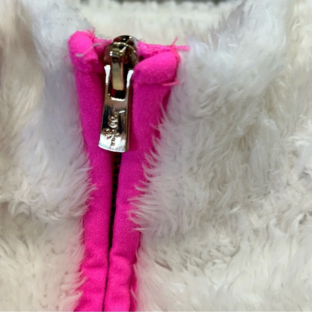 EUC Lilly Pulitzer Girls Large 8/10‎ Little Skipper Sherpa Popover coconut